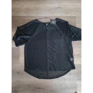 Atmosphere Black Mesh Shirt Womens 10